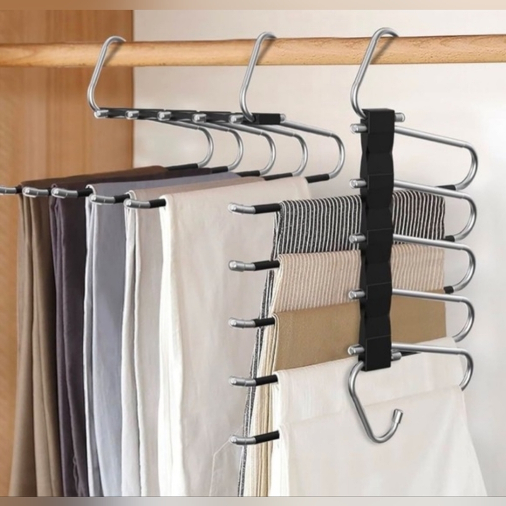 Space Saving Closet Organizing Pant Hangers Easy Two way Usage Bundle Of 3